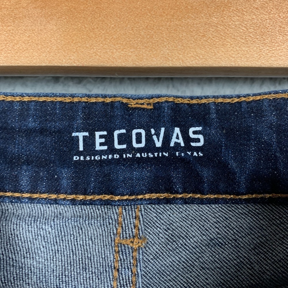 Tecovas Straight Jeans Women's 27 Blue Dark Wash High Rise Stretch Denim Western - Picture 4 of 12